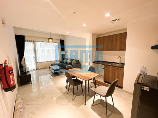 Elegant One Bedroom Apartment with Captivating Pool View for Rent located at Oasis 1 Residence in Masdar City, Abu Dhabi