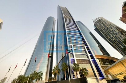 Elegant & Spacious 2 Bedrooms Apartment for Rent located at Etihad Towers, Corniche Road, Abu Dhabi