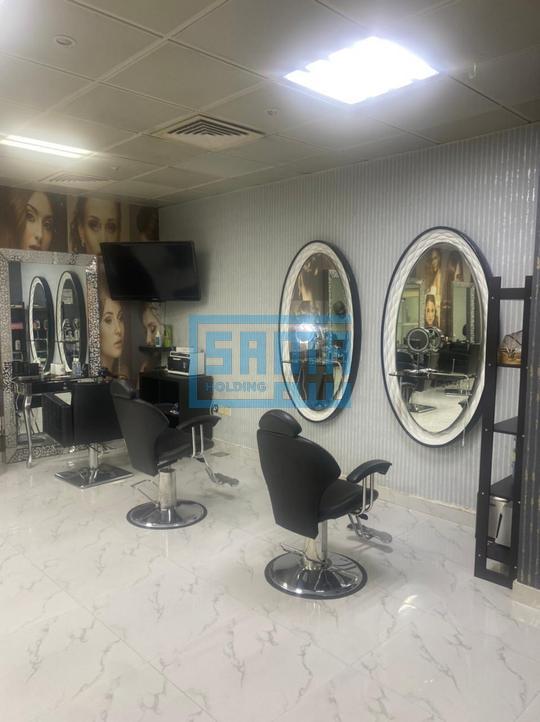 Elegant & Spacious Salon with Equipment for Rent in Airport Road, Abu Dhabi